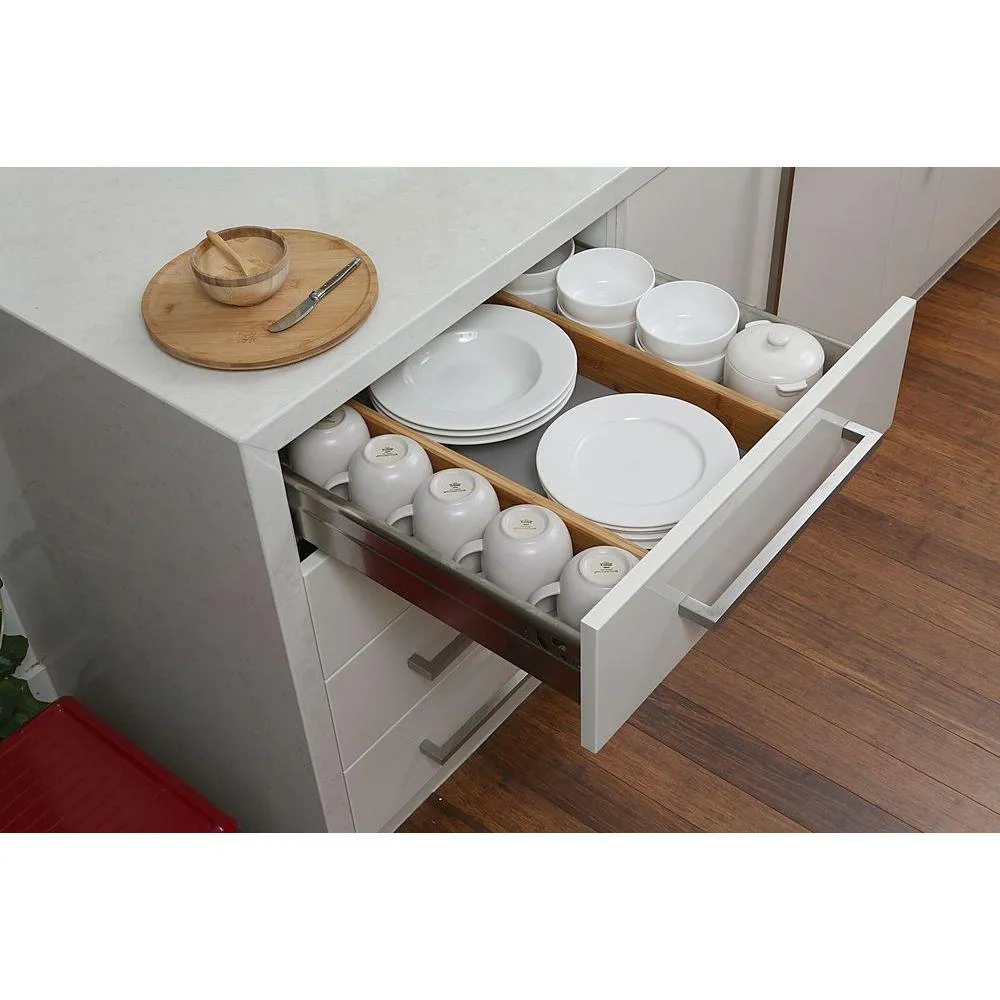 Bamboo Kitchen Drawer Dividers 2 Pack