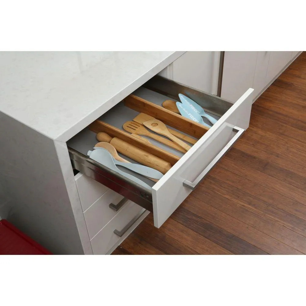 Bamboo Kitchen Drawer Dividers 2 Pack