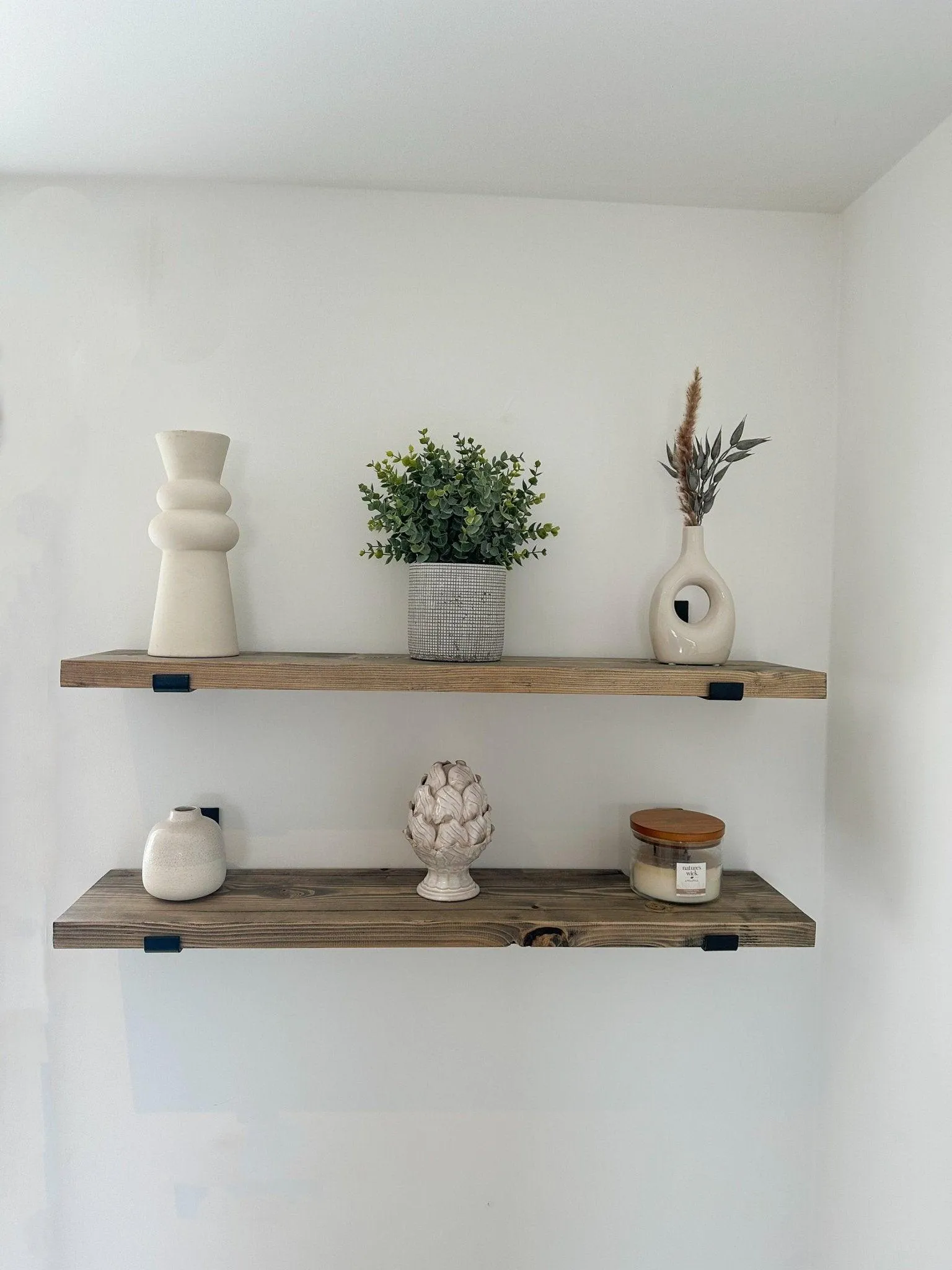 Biddenden | Solid Wood Shelf - Onyx
