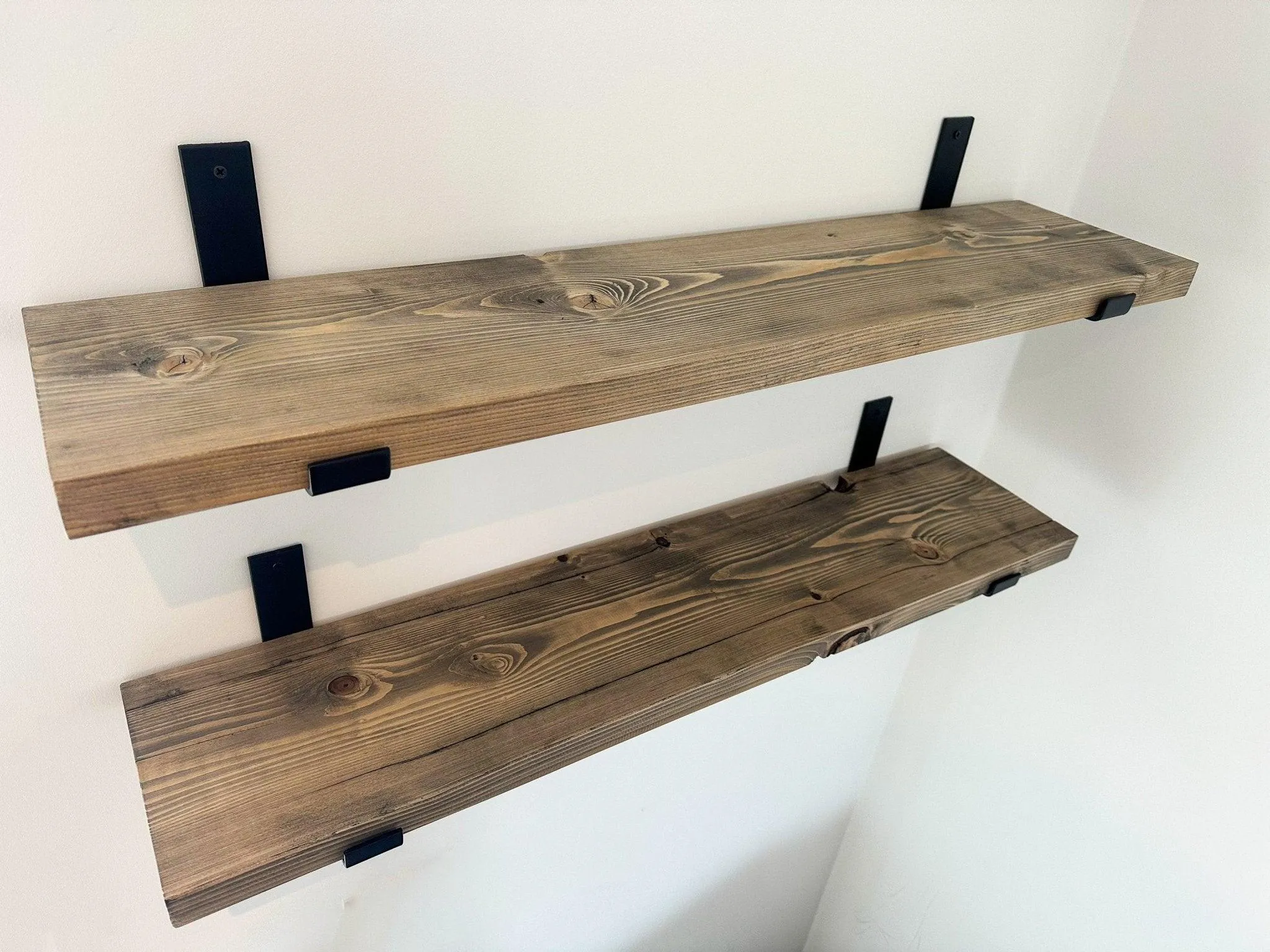 Biddenden | Solid Wood Shelf - Onyx