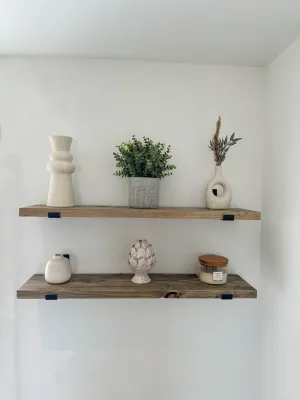 Biddenden | Solid Wood Shelf - Onyx
