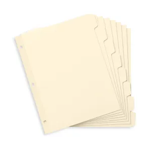 Blue Summit Supplies Index Dividers, 8-Tab Printable, Manila, 96 Dividers