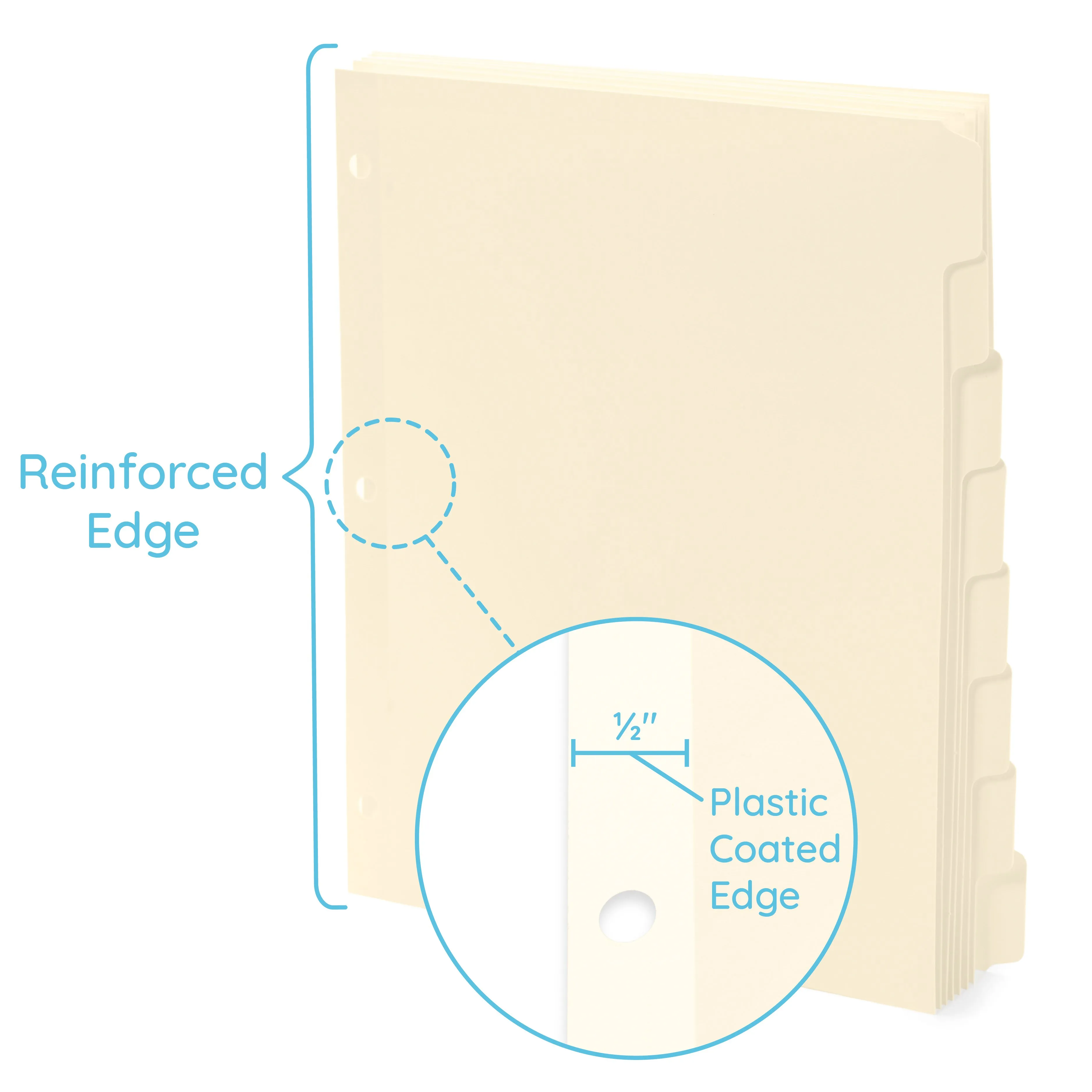 Blue Summit Supplies Index Dividers, 8-Tab Printable, Manila, 96 Dividers