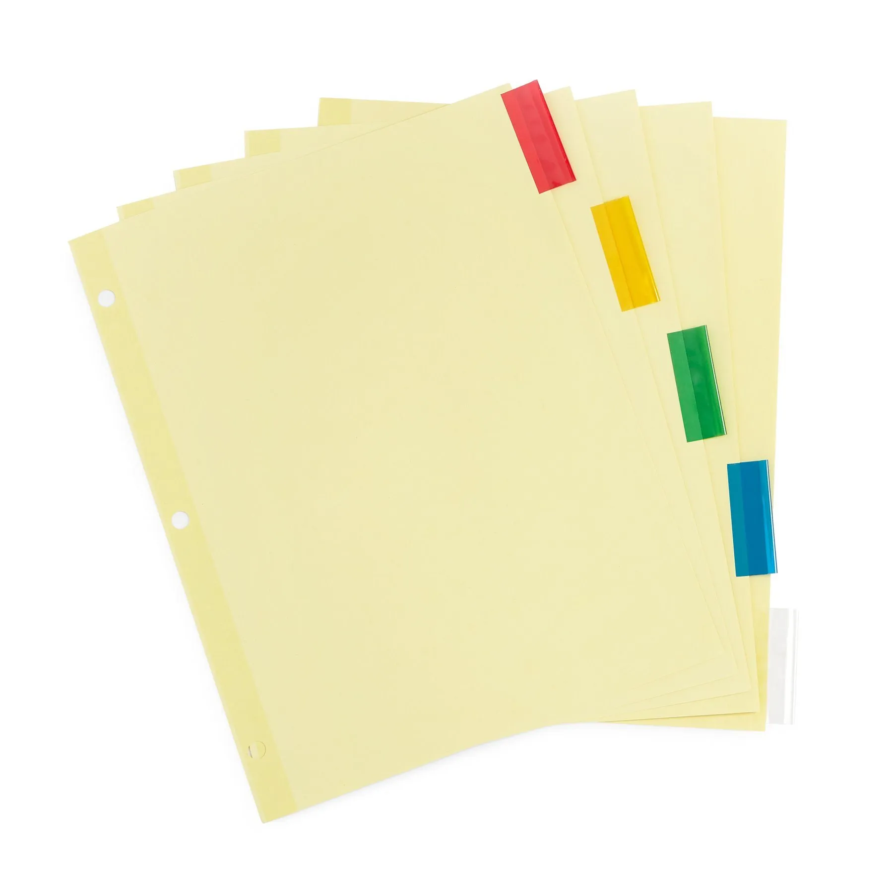 Blue Summit Supplies Tabbed Binder Dividers, 5-Tab, Manila, 30 Dividers