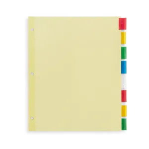 Blue Summit Supplies Tabbed Binder Dividers, 8-Tab, Manila, 48 Sets (384 Dividers)
