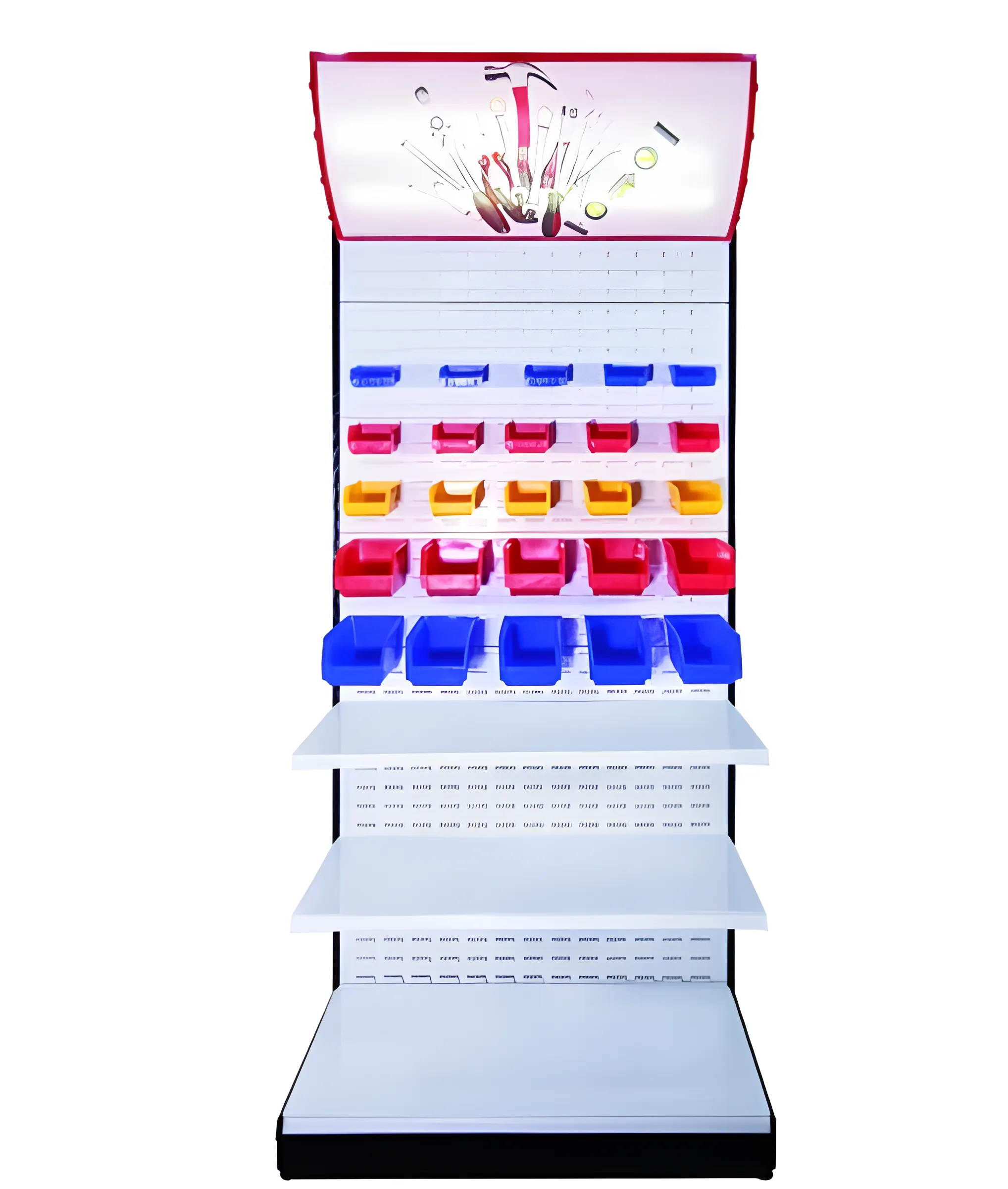 Bolts and Nutz Tool Shelving with Top Light Box, YD-S017A