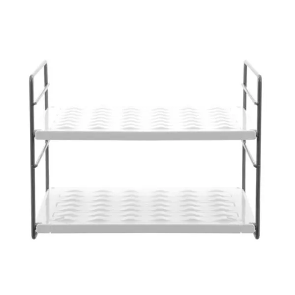 Boxsweden 2 Tier Brite Extendable Bottle Shelf - 42cm x 19.5cm x 20cm