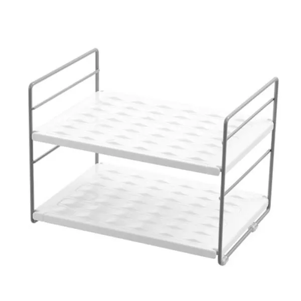 Boxsweden 2 Tier Brite Extendable Bottle Shelf - 42cm x 19.5cm x 20cm