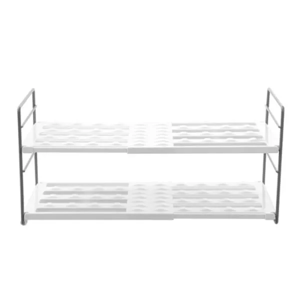 Boxsweden 2 Tier Brite Extendable Bottle Shelf - 42cm x 19.5cm x 20cm