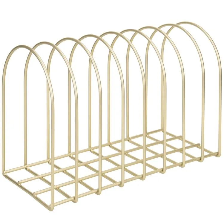 Brass Toned Wire Arch Organizer Rack