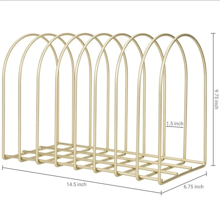 Brass Toned Wire Arch Organizer Rack