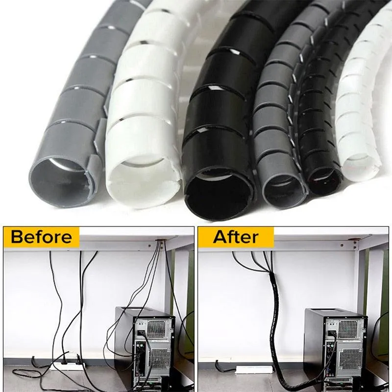 Cable Management Spiral Organizer for a Tidy Workspace