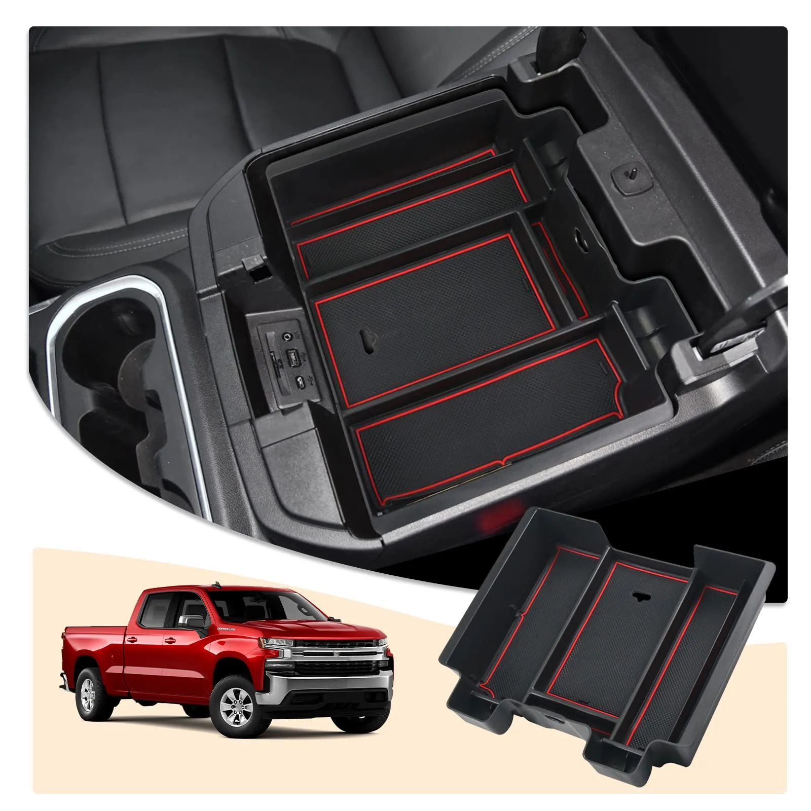 Chevy Silverado Center Console Organizer Tray 2019 2020 2021 2022