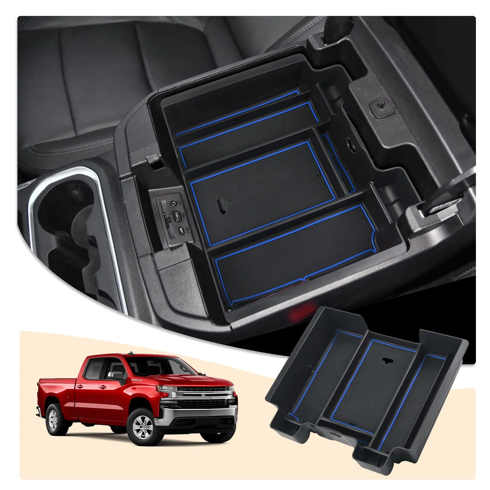 Chevy Silverado Center Console Organizer Tray 2019 2020 2021 2022