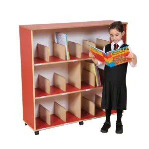 Children's Bookcase with Drywipe Back (Red)