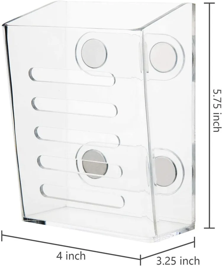 Clear Acrylic Magnetic Mounted Whiteboard Marker Holder, Office Supplies Pencil Storage Basket