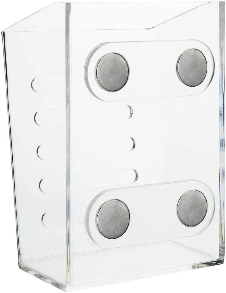 Clear Acrylic Magnetic Mounted Whiteboard Marker Holder, Office Supplies Pencil Storage Basket