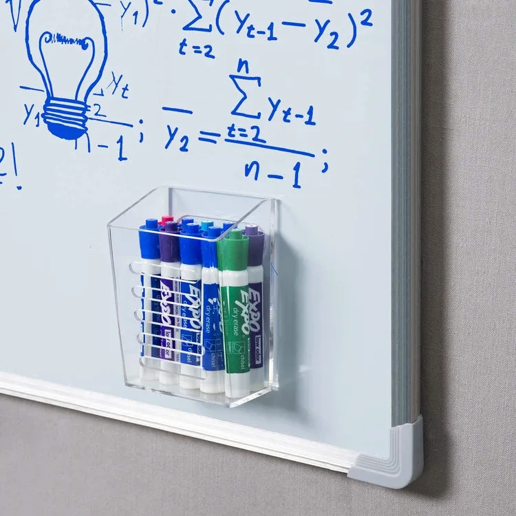 Clear Acrylic Magnetic Mounted Whiteboard Marker Holder, Office Supplies Pencil Storage Basket