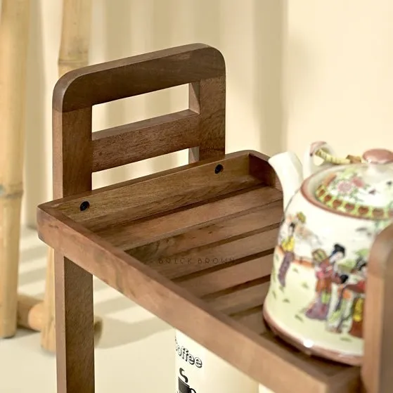 Cocoa Wooden Organizer with Dark Finishing