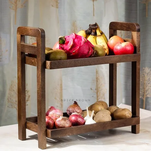 Cocoa Wooden Organizer with Dark Finishing