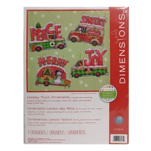 Dimensions Cross Stitch Kit - Holiday Truck Ornaments