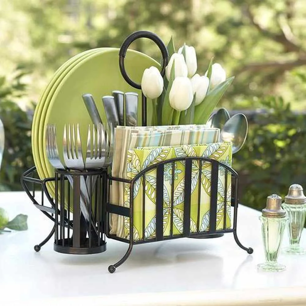 Dish Rack, Cutlery Holder Multipurpose Kitchen Storage Rack