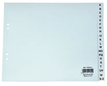 Divider Pvc A5 (A-Z) PVC  grey