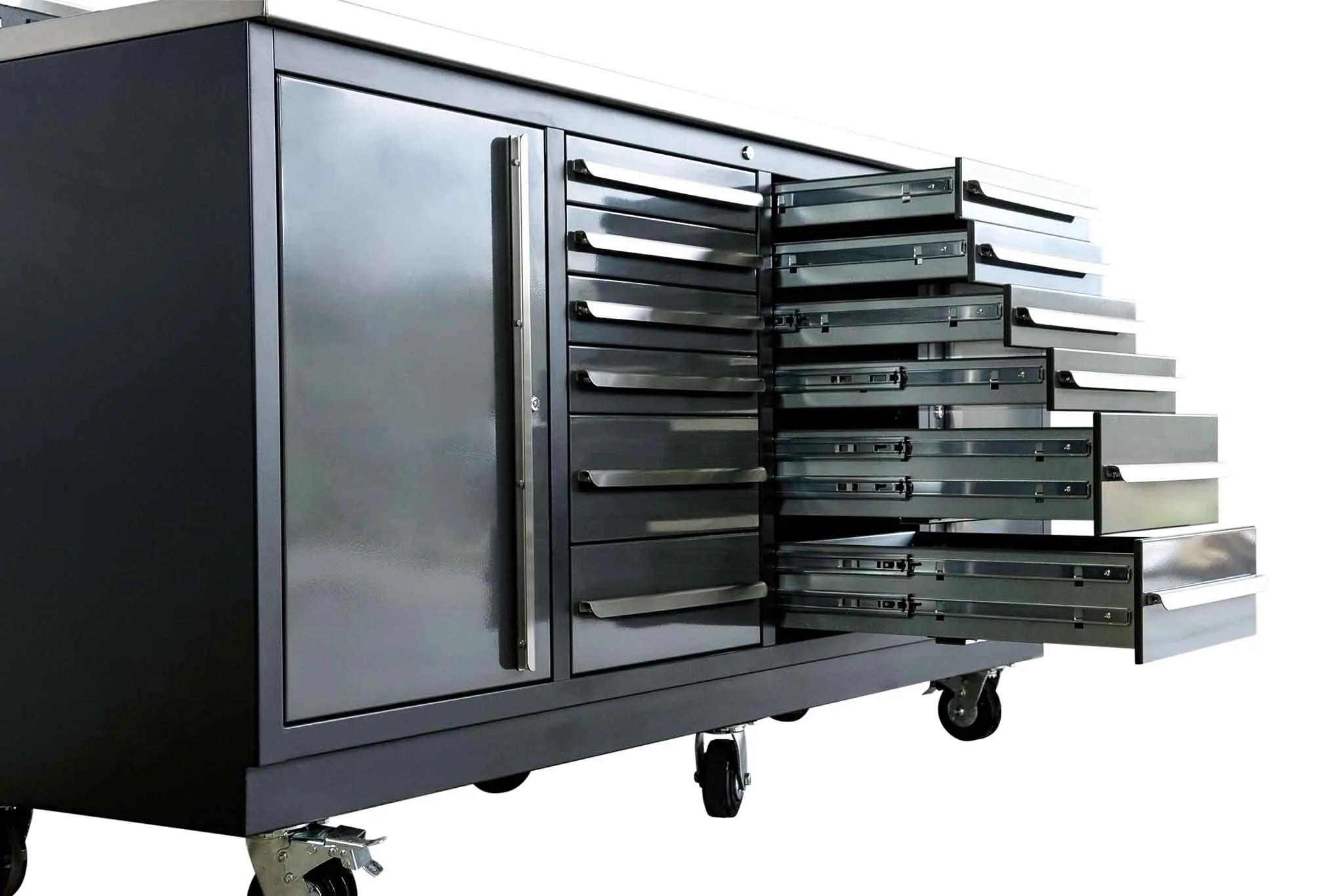Dragonfire 12 Drawer Pro Series 7FT Workbench with Swappable Drawers