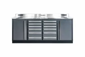 Dragonfire 12 Drawer Pro Series 7FT Workbench with Swappable Drawers