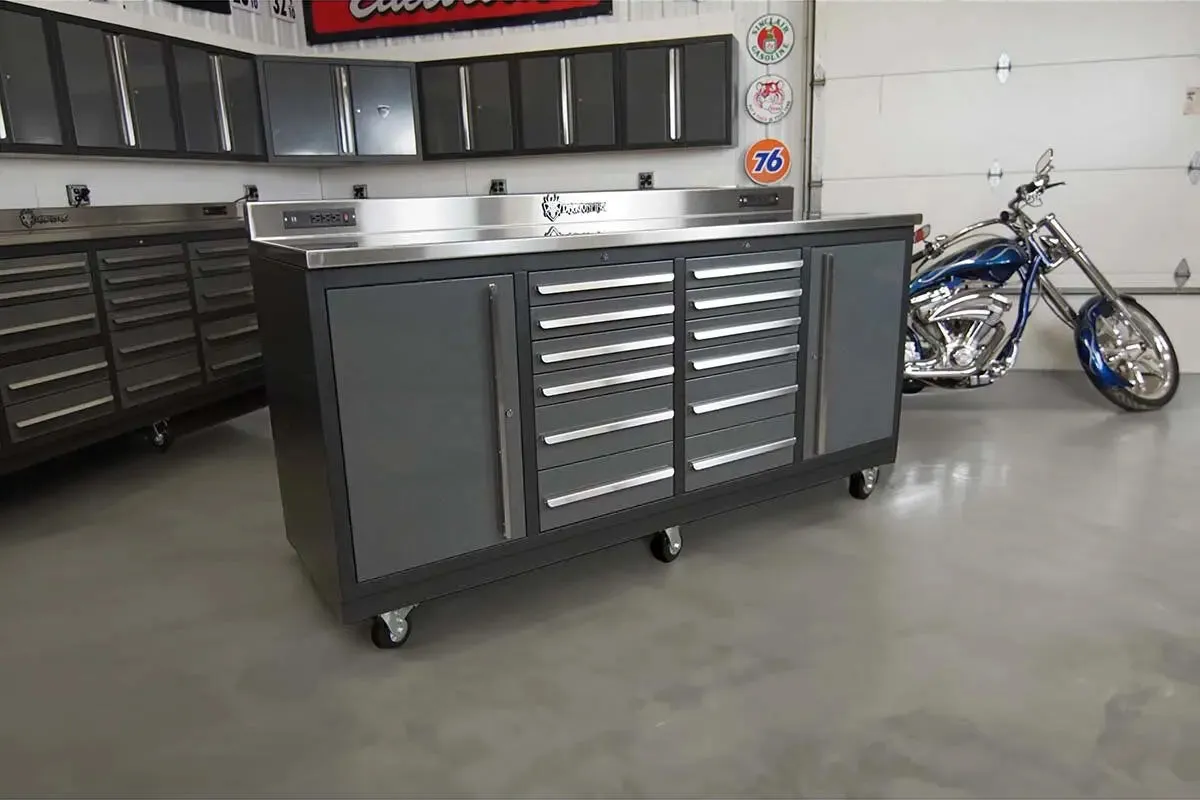 Dragonfire 12 Drawer Pro Series 7FT Workbench with Swappable Drawers