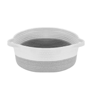 Ecolysium Cotton Woven Rope Basket - Grey (Large)