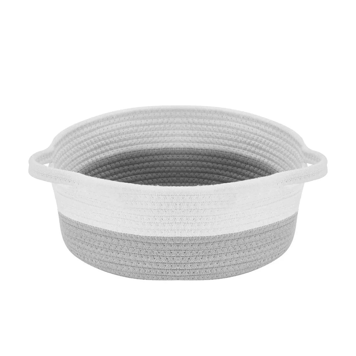 Ecolysium Cotton Woven Rope Basket - Grey (Large)