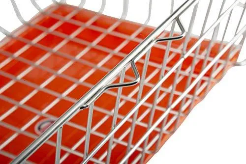 Embassy Dish Draining Basket/Kuda with Drip Tray, Rectangle, 53x42x25 cms (LxBxH), Size - Small