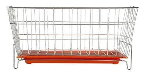Embassy Dish Draining Basket/Kuda with Drip Tray, Rectangle, 53x42x25 cms (LxBxH), Size - Small