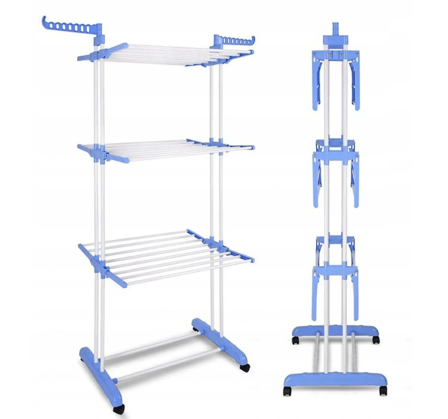 Folding Clothes Dryer Rack Three Layers Of Clothes Hanger