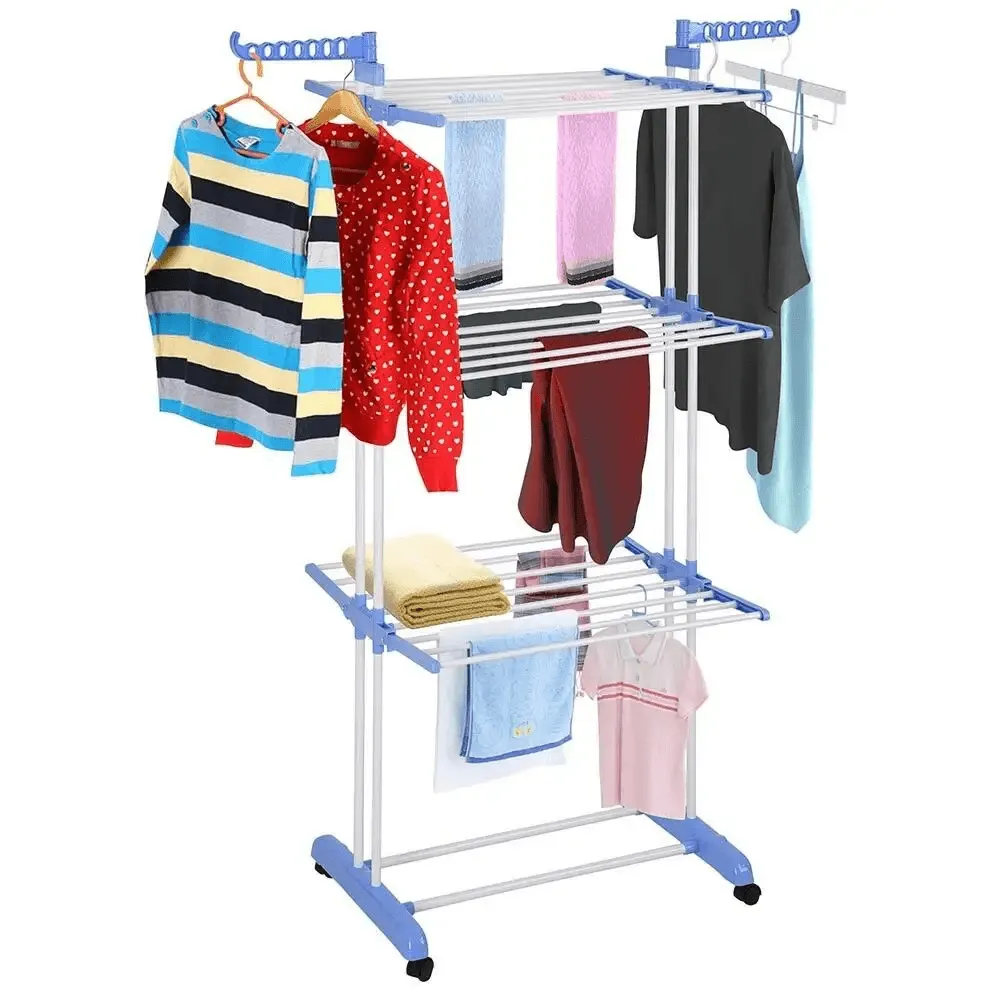 Folding Clothes Dryer Rack Three Layers Of Clothes Hanger