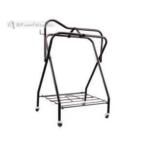 Folding Saddle Display Stand 4 Wheels