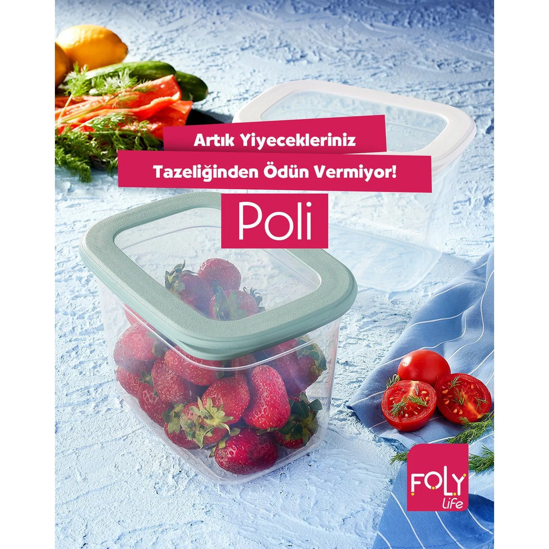 Foly Life Poli Storage Box 1.3L with Tight Lid BNM0070 Titiz