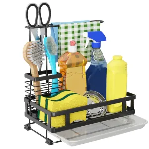 Godboat Kitchen Sink Organizer - Sponge Holder for Kitchen Sink, Non-Slip Kitchen Caddy Sink Organizer, 304 Stainless Steel, Kitchen Gadgets for RV & Camping, Gifts for Women, Mom, Mothers Day