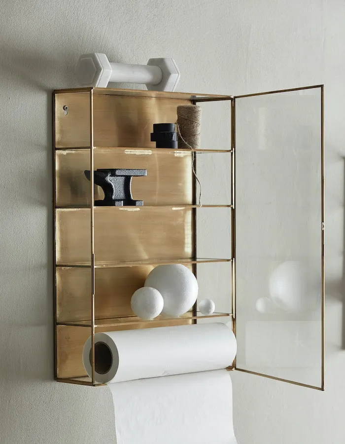 Golden Four Shelved Wall Cabinet 2 week delivery
