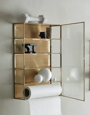 Golden Four Shelved Wall Cabinet 2 week delivery