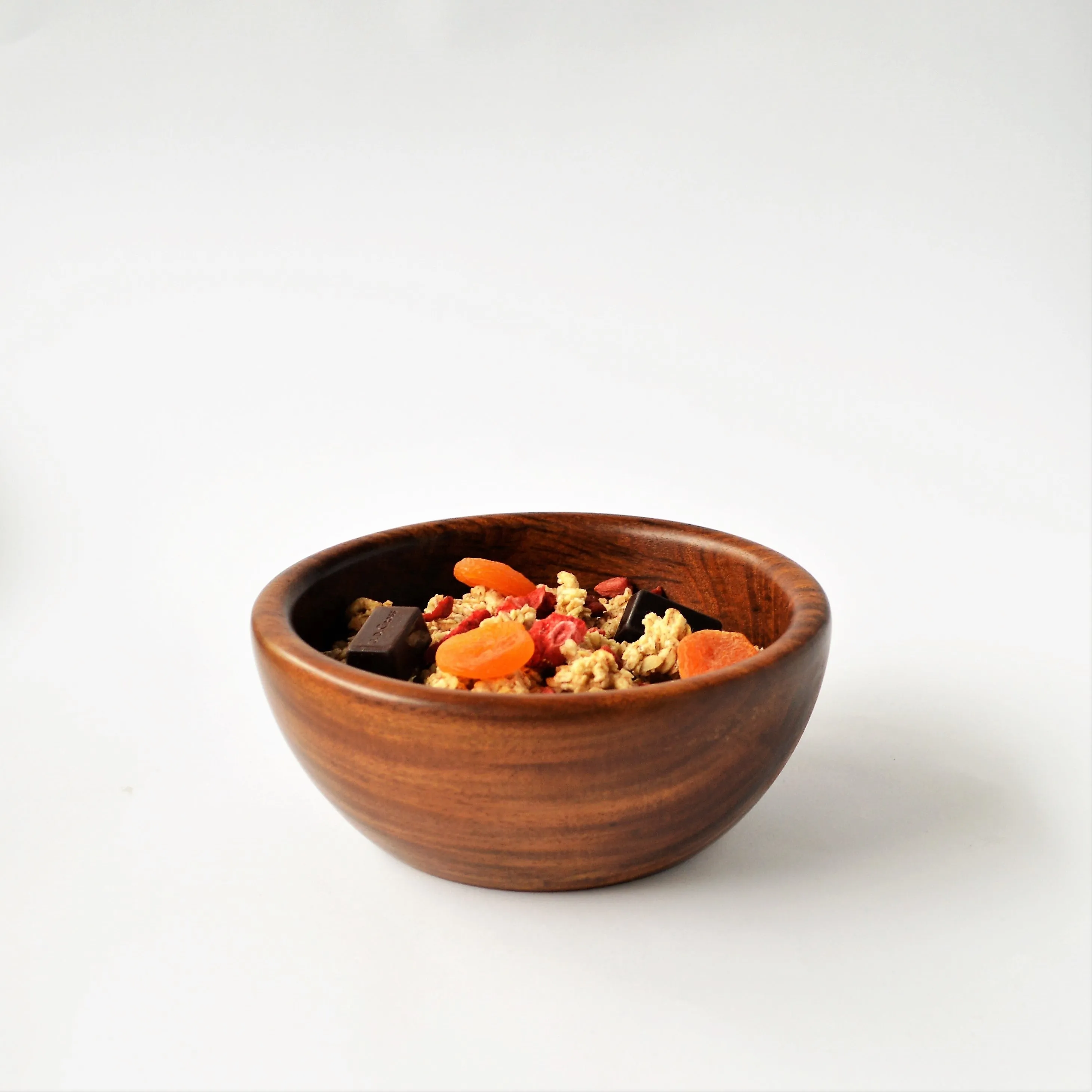 Hand-turned wood cereal bowl