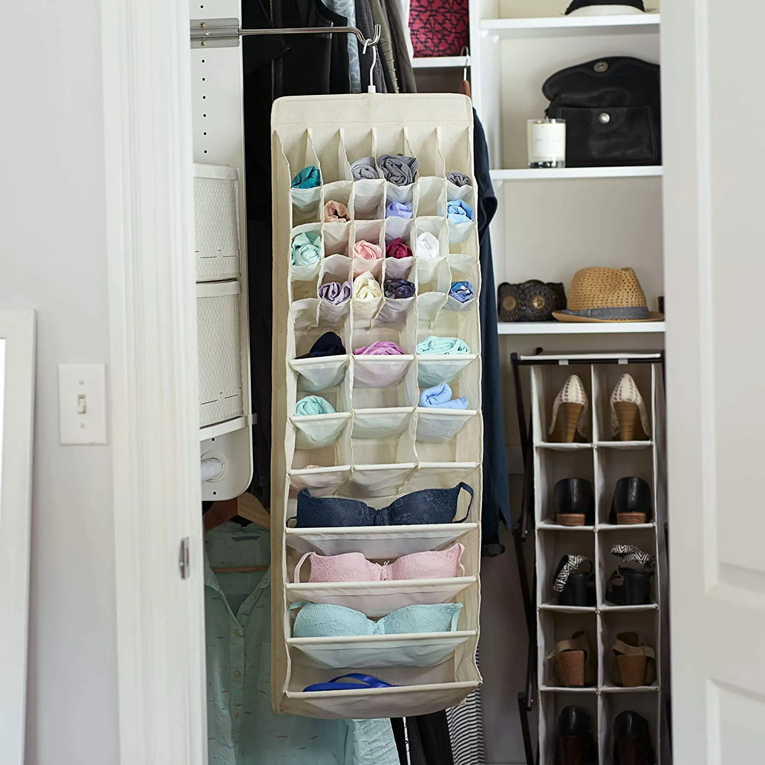 HOUSEHOLD ESSENTIALS Lingerie Hanging Organizer