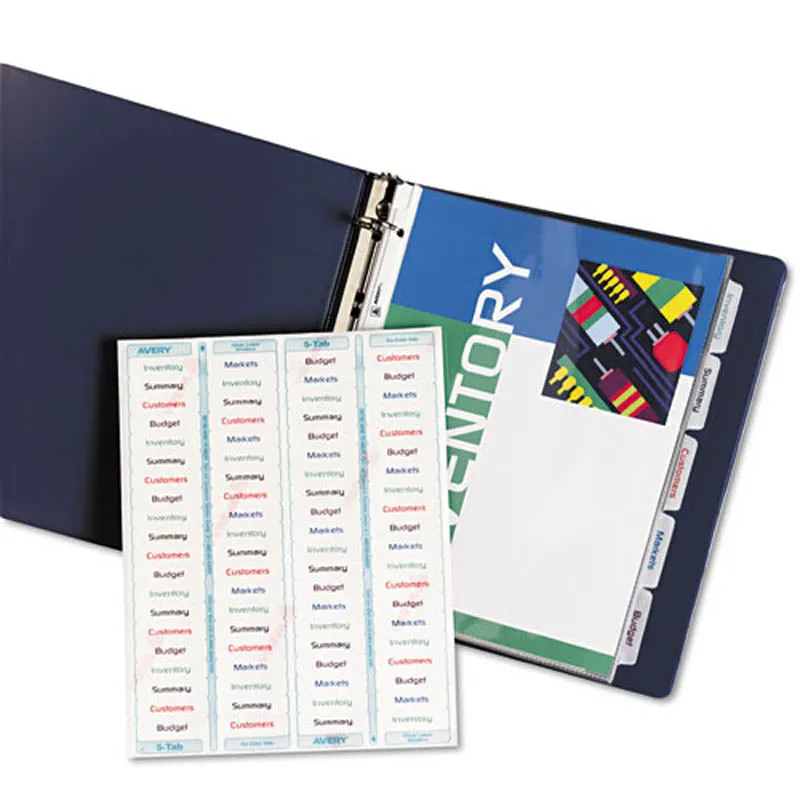 Index Maker Punched Clear Pocket Presentation Dividers, 5-Tab, Letter (set of 5)