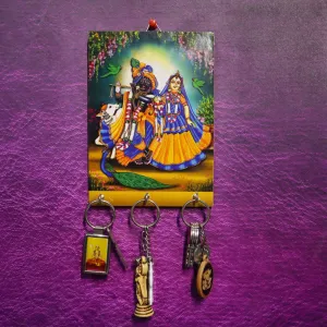 Key Holder - 7 x 5 Inches | Wooden Key Hanger for Wall/ Assorted Design