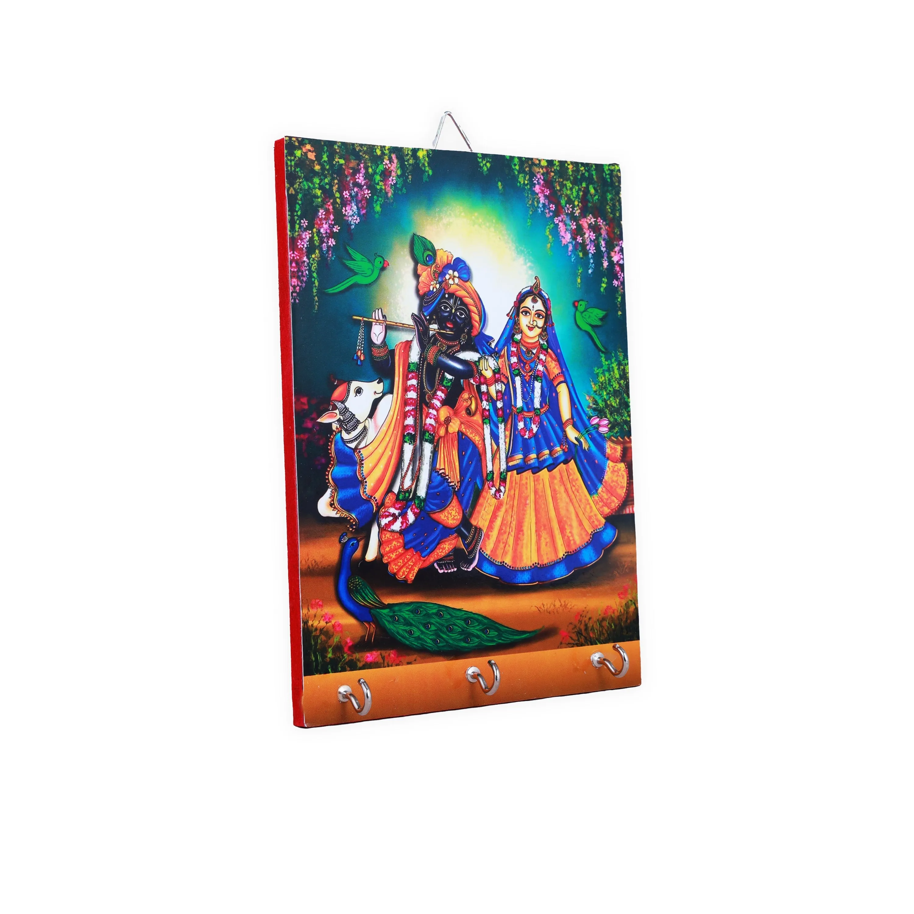 Key Holder - 7 x 5 Inches | Wooden Key Hanger for Wall/ Assorted Design