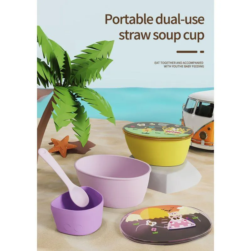 Kids Bowl With Multiple Function With Dustproof Cover
