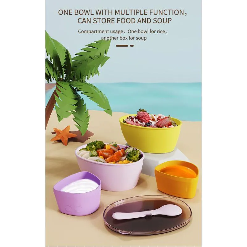 Kids Bowl With Multiple Function With Dustproof Cover