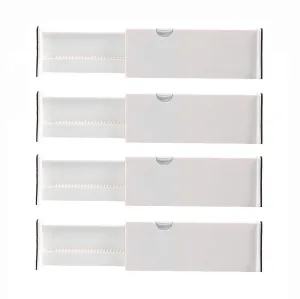 Kingrol 4-Pack Adjustable Drawer Organizer Dividers with Foam Ends - for Kitchen, Dresser, Bedroom, Bathroom, Office Storage