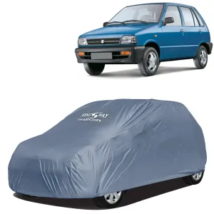 KINGSWAY® 800 Car Body Cover Dustproof for (Year 2000 to 2014) All Model, Compatible with Maruti Suzuki 800 Car Cover, Comes with Bird Droppings, Scratch, UV and Paint Protection, Grey Matty